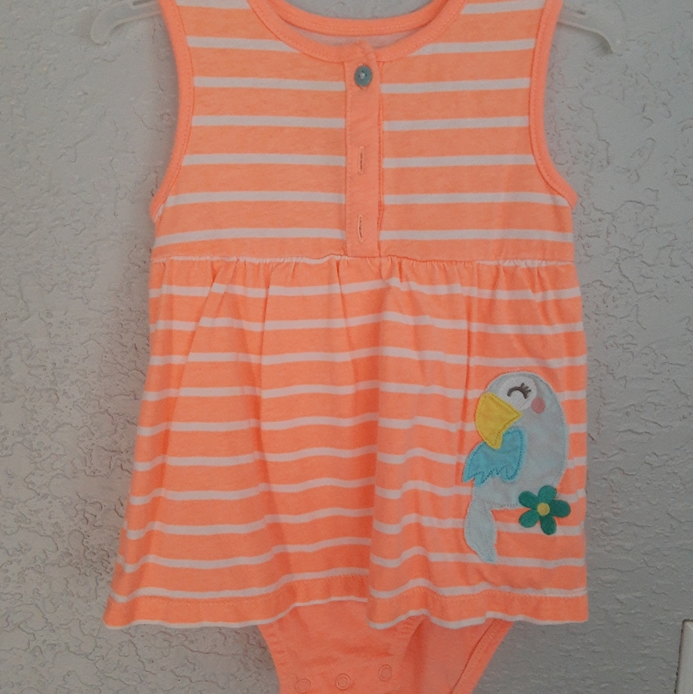 Carter's baby dress, size 24 months, peach/orange color